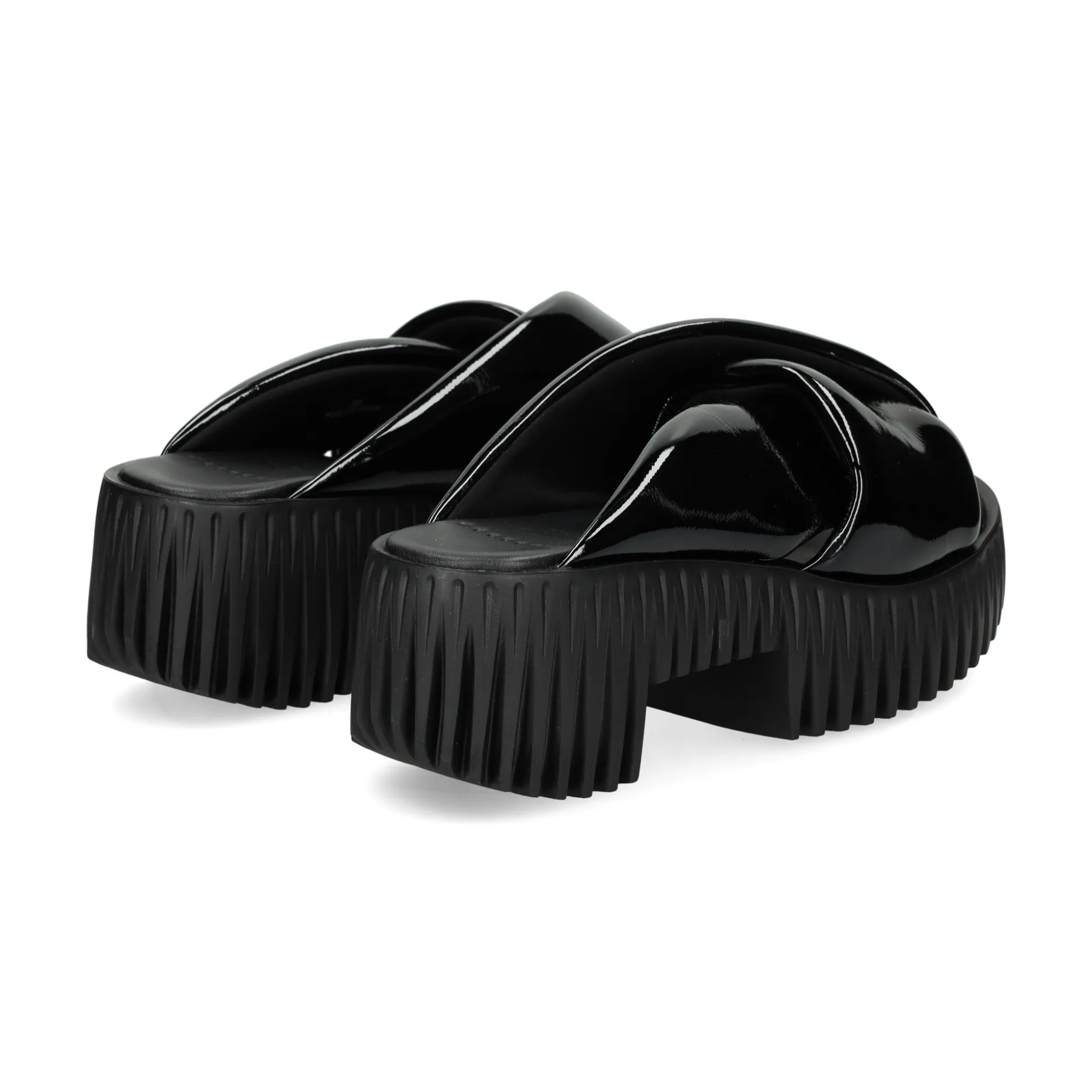 4CCCCEES Sandalias con plataforma de Mujer PLIA ANDA NEGRO