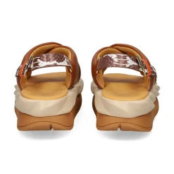 4CCCCEES Sandalias con plataforma de Mujer MELLOW MANA MARRON