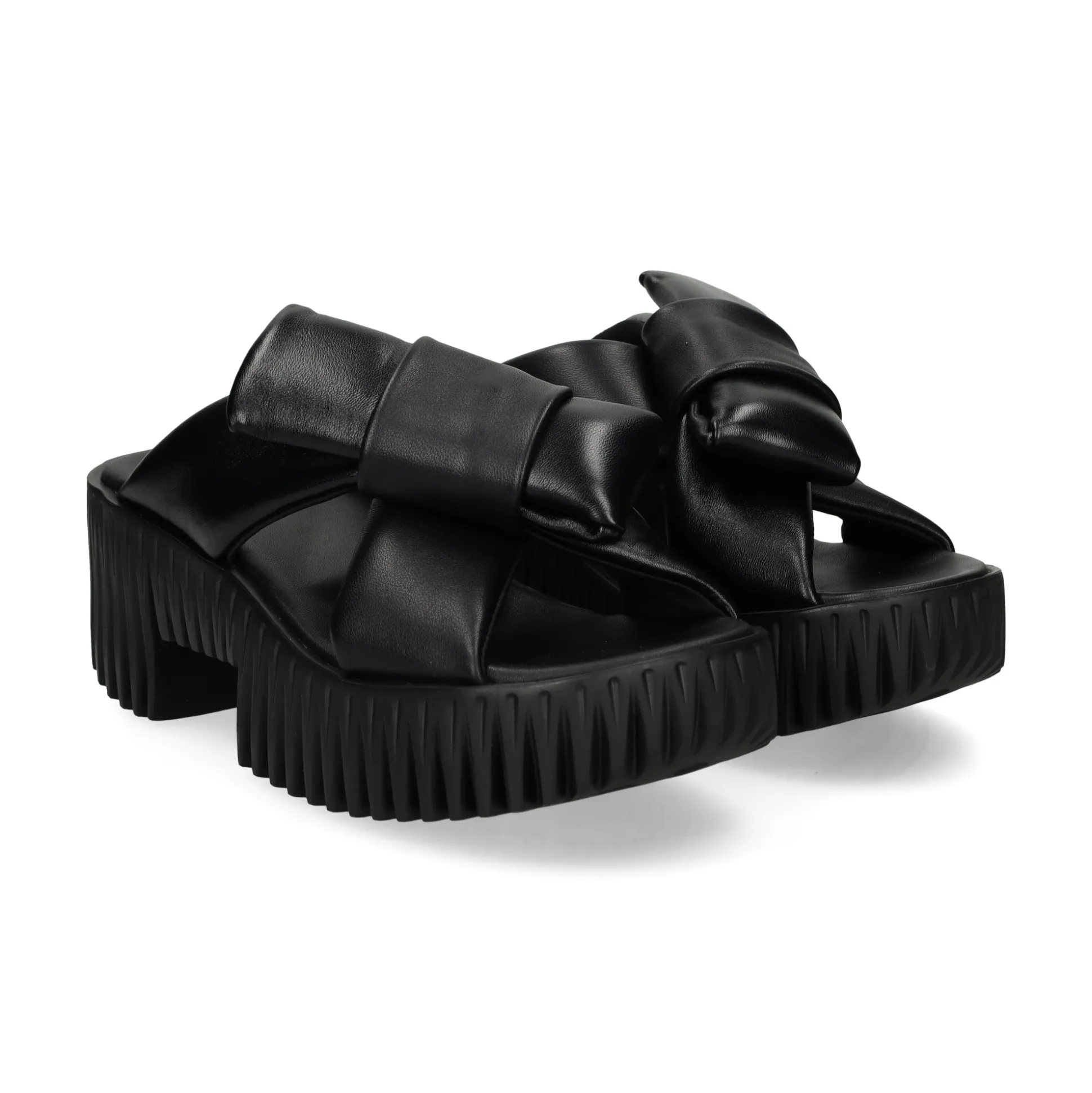 4CCCCEES Sandalias con plataforma de Mujer PLIA BOW NEGRO