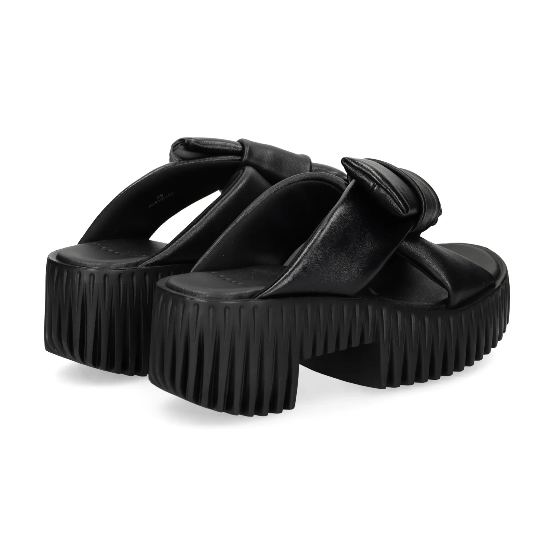 4CCCCEES Sandalias con plataforma de Mujer PLIA BOW NEGRO