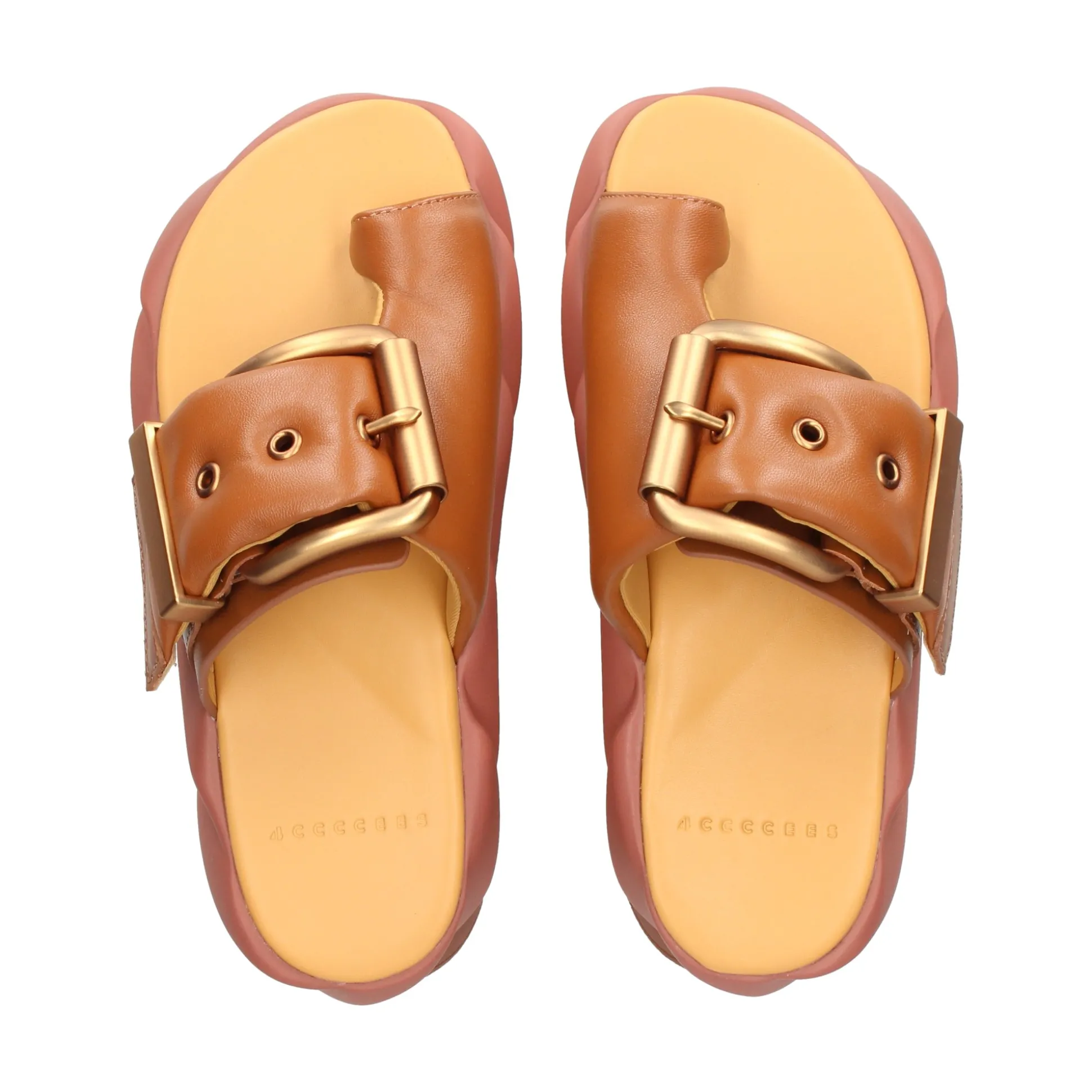 4CCCCEES Sandalias con plataforma de Mujer MELLOW GLOW oak