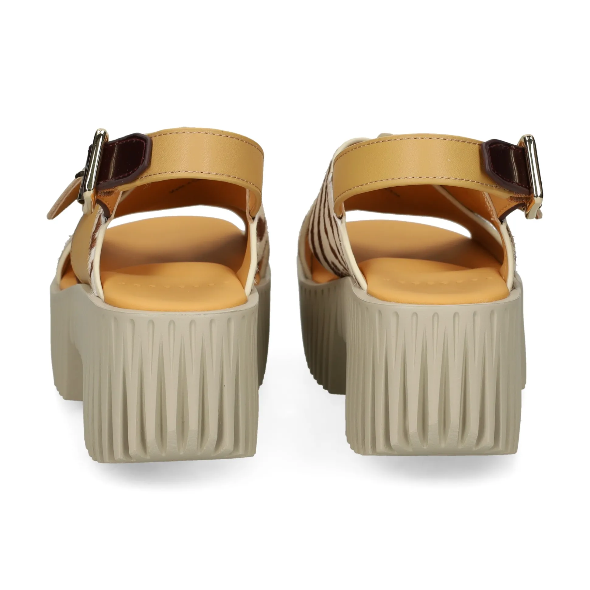 4CCCCEES Sandalias con plataforma de Mujer PLIA JUNO ZEBRA MIX