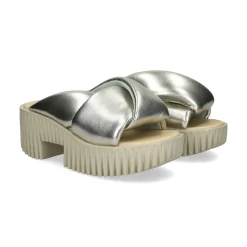 4CCCCEES Sandalias con plataforma de Mujer PLIA ANDA CHAMPAGNE