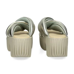 4CCCCEES Sandalias con plataforma de Mujer PLIA ANDA CHAMPAGNE