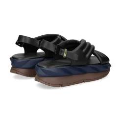 4CCCCEES Sandalias con plataforma de Mujer MELLOW MANA NEGRO