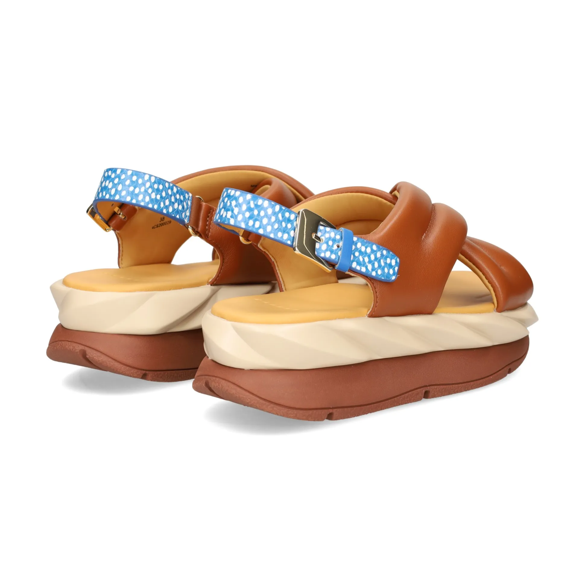 4CCCCEES Sandalias con plataforma de Mujer MELLOW MOA MARRON