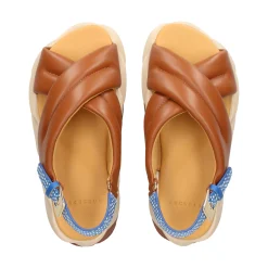 4CCCCEES Sandalias con plataforma de Mujer MELLOW MOA MARRON