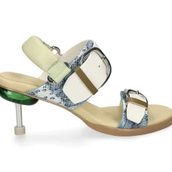 4CCCCEES Sandalias con tacón de Mujer OSHA LINE BLANCO