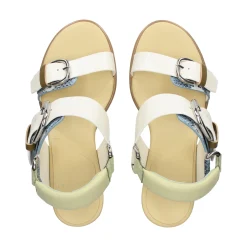 4CCCCEES Sandalias con tacón de Mujer OSHA LINE BLANCO