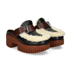 4CCCCEES Zuecos de Mujer PLIA AMBER OREO