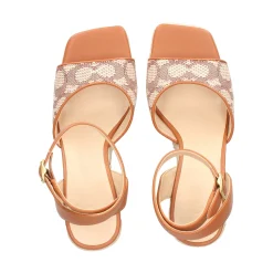 COACH Sandalias cuña de Mujer CAS80 cocoa/burnished