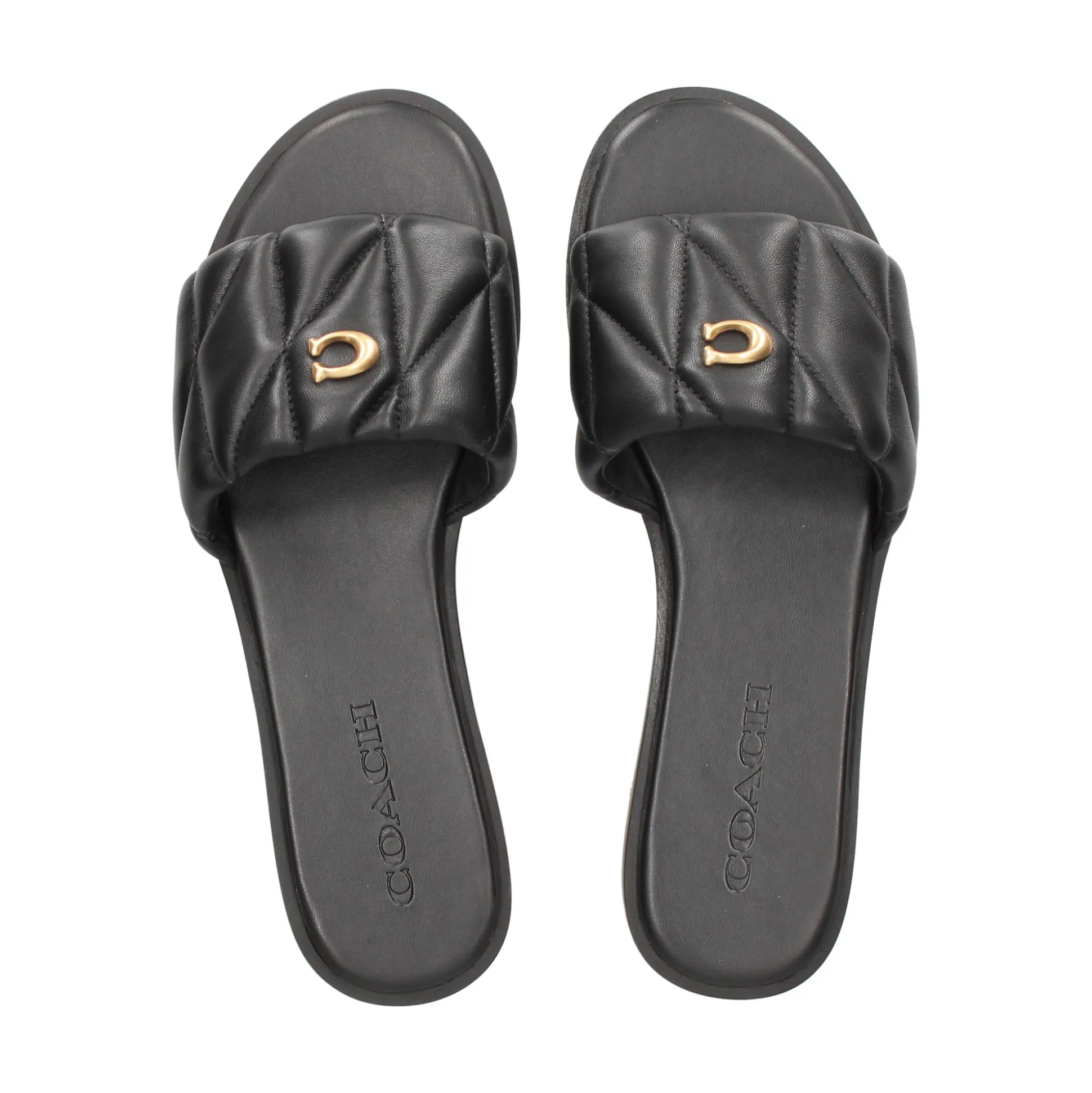 COACH Sandalias planas de Mujer CCM04 NEGRO