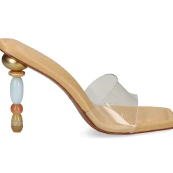 CULT GAIA Sandalias con tacón de Mujer SD3466PU3557 Clear Bauble