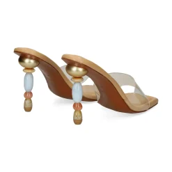 CULT GAIA Sandalias con tacón de Mujer SD3466PU3557 Clear Bauble