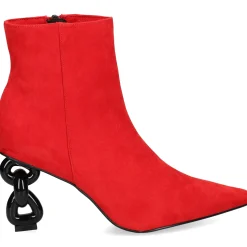 EXE Botines con tacón de Mujer SAMANTHA-810 ROJO