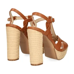 EXE Sandalias con plataforma de Mujer OPHELIA-907 TAN