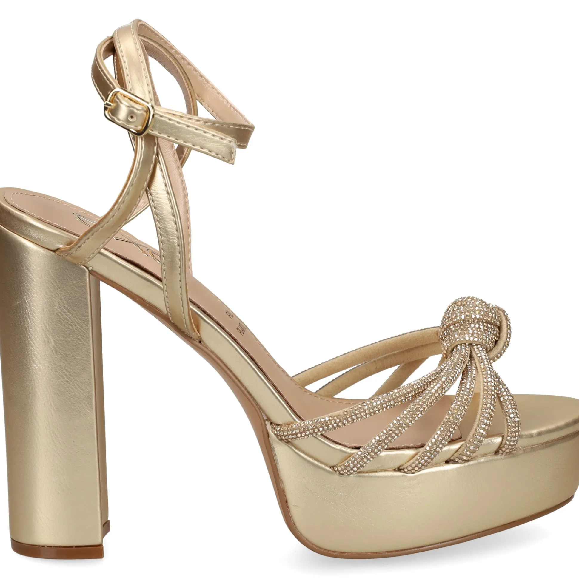 EXE Sandalias con plataforma de Mujer OPHELIA-623 ORO
