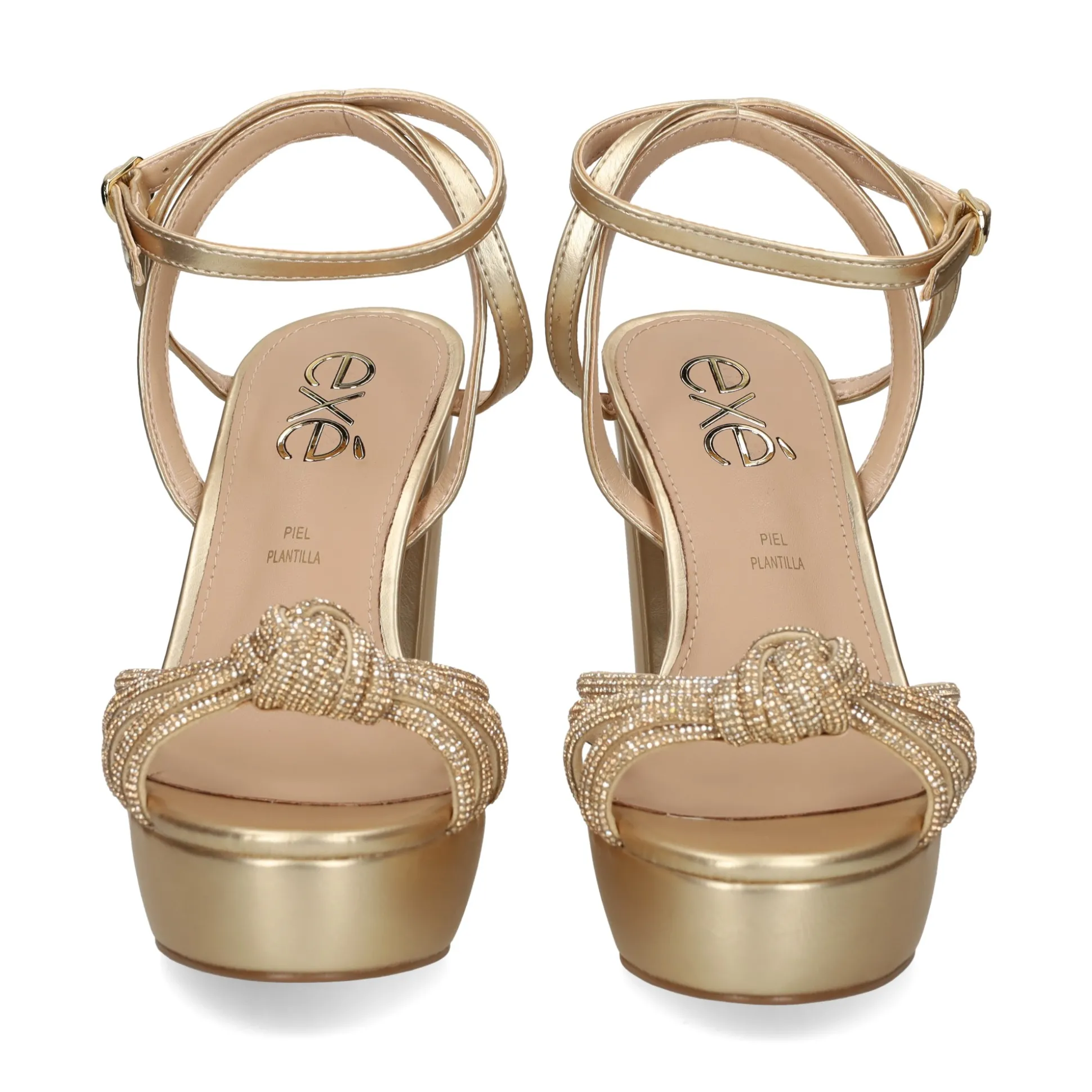 EXE Sandalias con plataforma de Mujer OPHELIA-623 ORO