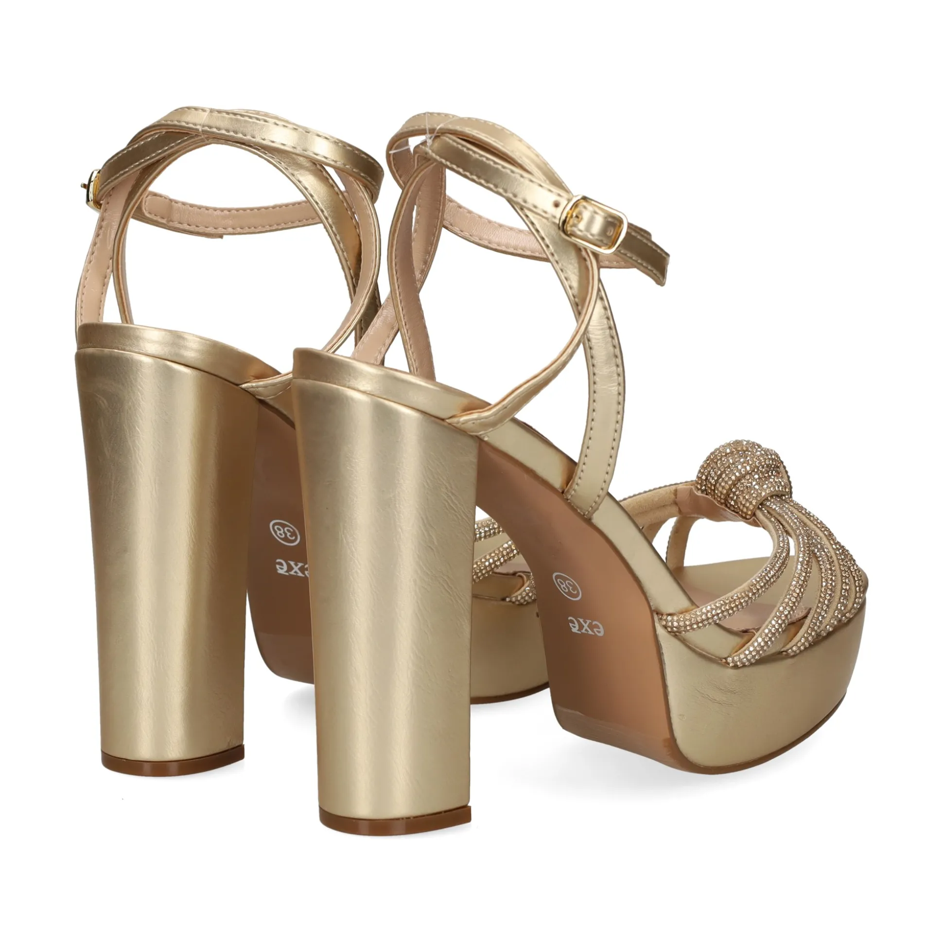EXE Sandalias con plataforma de Mujer OPHELIA-623 ORO
