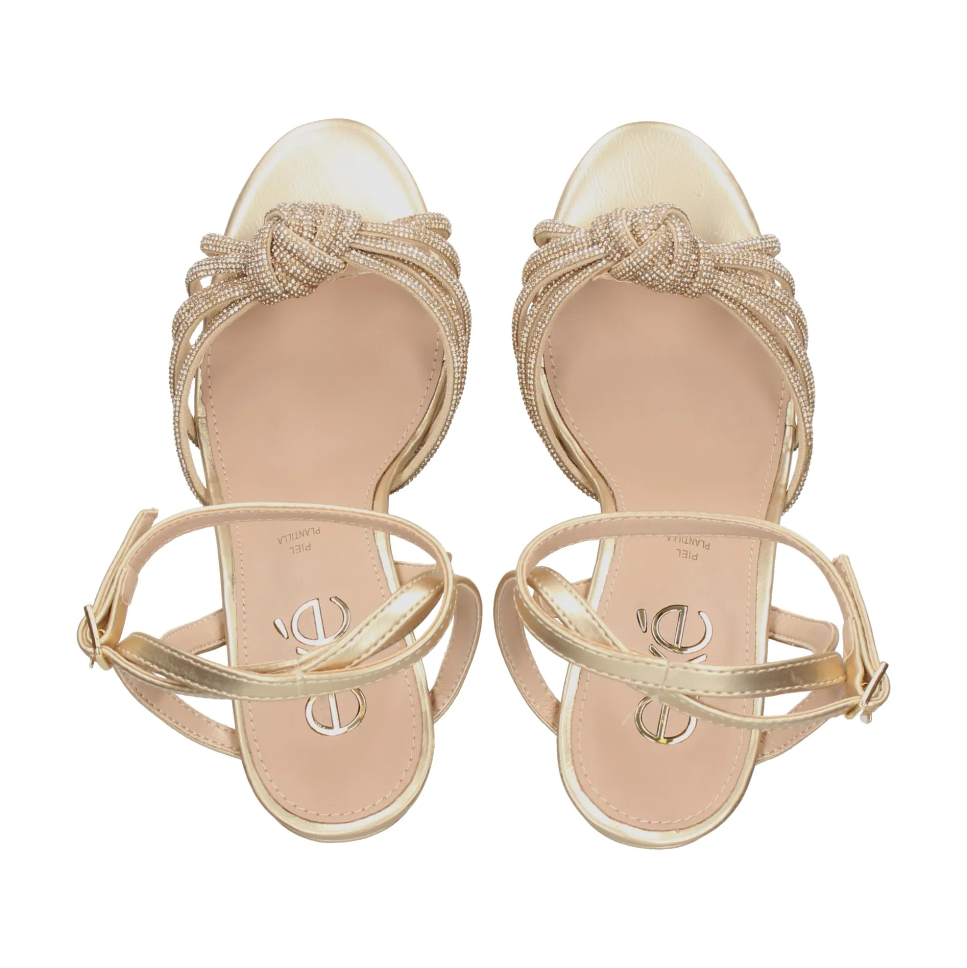 EXE Sandalias con plataforma de Mujer OPHELIA-623 ORO