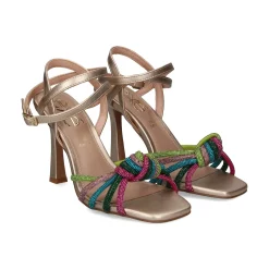 EXE Sandalias con tacón de Mujer GINGER-493 MULTICOLOR
