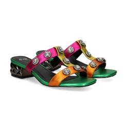 EXE Sandalias con tacón de Mujer KATY-414 MULTICOLOR