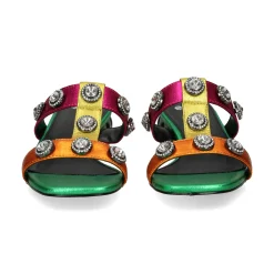 EXE Sandalias con tacón de Mujer KATY-414 MULTICOLOR