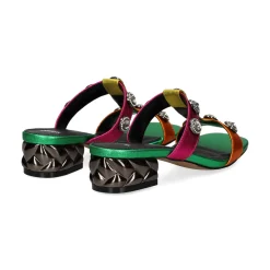 EXE Sandalias con tacón de Mujer KATY-414 MULTICOLOR