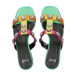 EXE Sandalias con tacón de Mujer KATY-414 MULTICOLOR