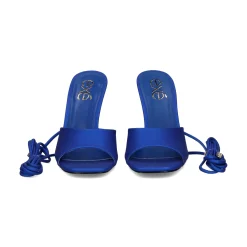 EXE Sandalias con tacón de Mujer CRYSTAL-706 AZUL