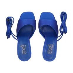 EXE Sandalias con tacón de Mujer CRYSTAL-706 AZUL