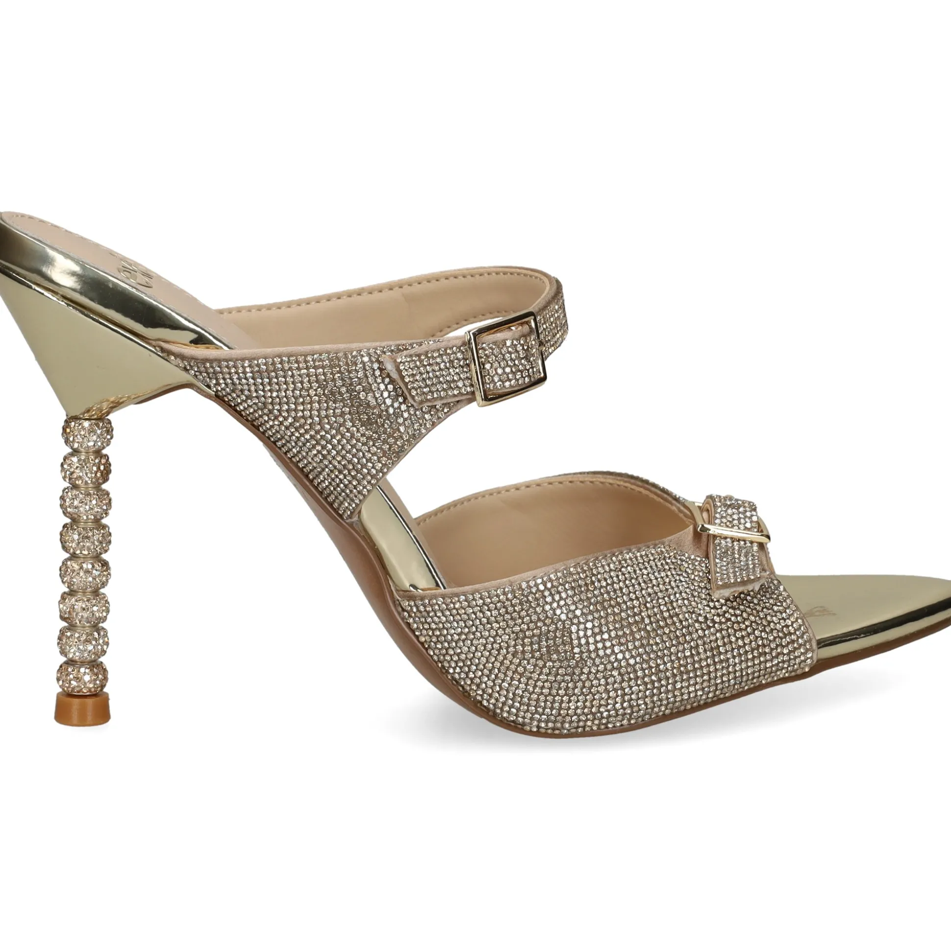 EXE Sandalias con tacón de Mujer JOY-700 ORO