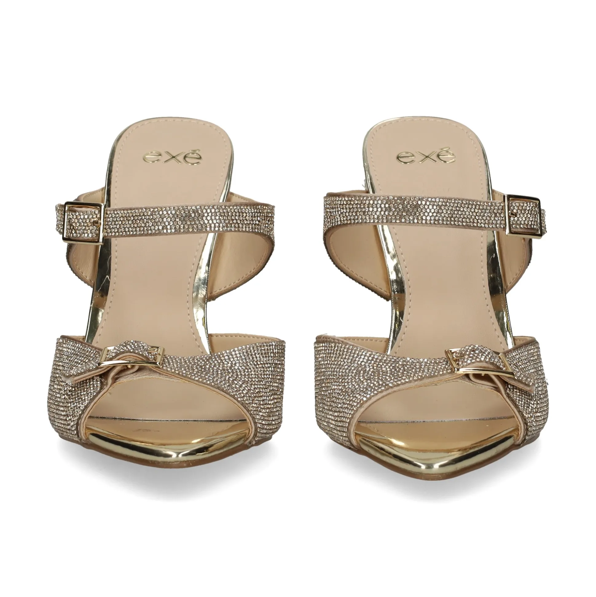 EXE Sandalias con tacón de Mujer JOY-700 ORO