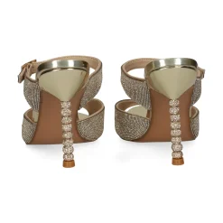 EXE Sandalias con tacón de Mujer JOY-700 ORO