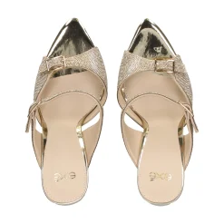 EXE Sandalias con tacón de Mujer JOY-700 ORO