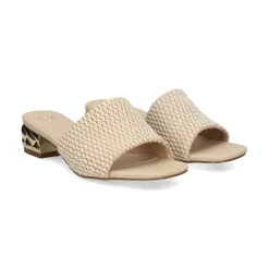 EXE Sandalias con tacón de Mujer KATY-400 BEIGE