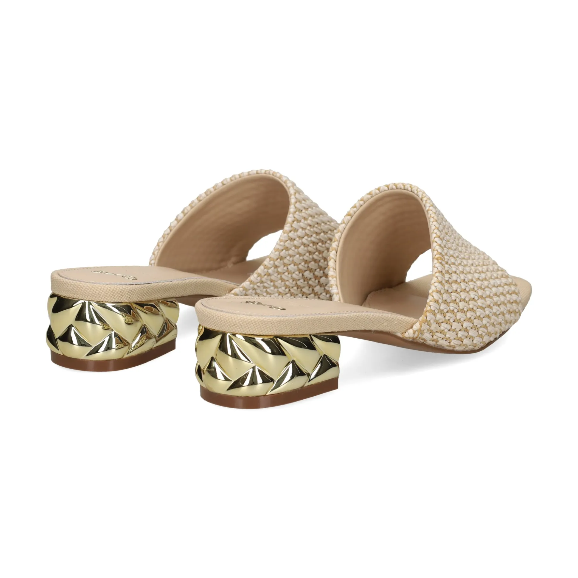 EXE Sandalias con tacón de Mujer KATY-400 BEIGE