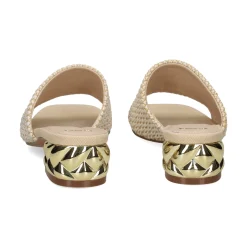 EXE Sandalias con tacón de Mujer KATY-400 BEIGE