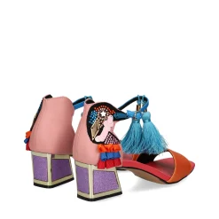 EXE Sandalias con tacón de Mujer LUISA-210 PINK ORANGE