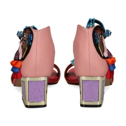 EXE Sandalias con tacón de Mujer LUISA-210 PINK ORANGE