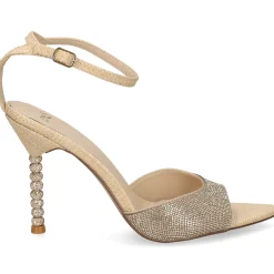 EXE Sandalias con tacón de Mujer JOY-625 ORO