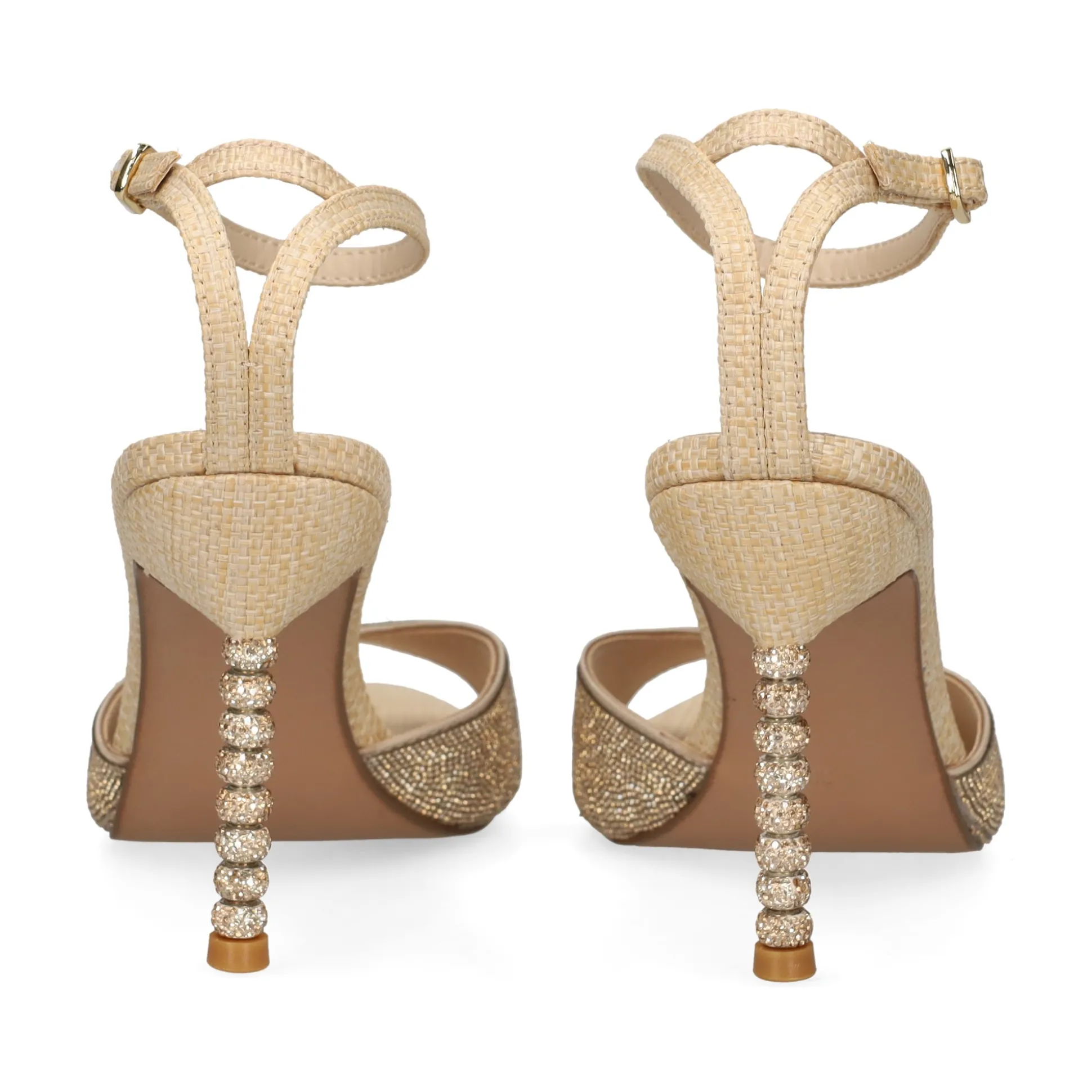 EXE Sandalias con tacón de Mujer JOY-625 ORO