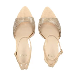 EXE Sandalias con tacón de Mujer JOY-625 ORO