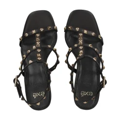 EXE Sandalias con tacón de Mujer CLEO-799 BLACK GOLD