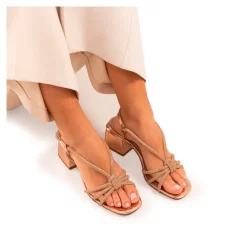 EXE Sandalias con tacón de Mujer CARMEN-300 PINK GOLD