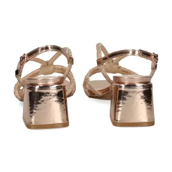 EXE Sandalias con tacón de Mujer CARMEN-300 PINK GOLD