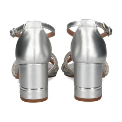 EXE Sandalias con tacón de Mujer PENNY-247 SILVER