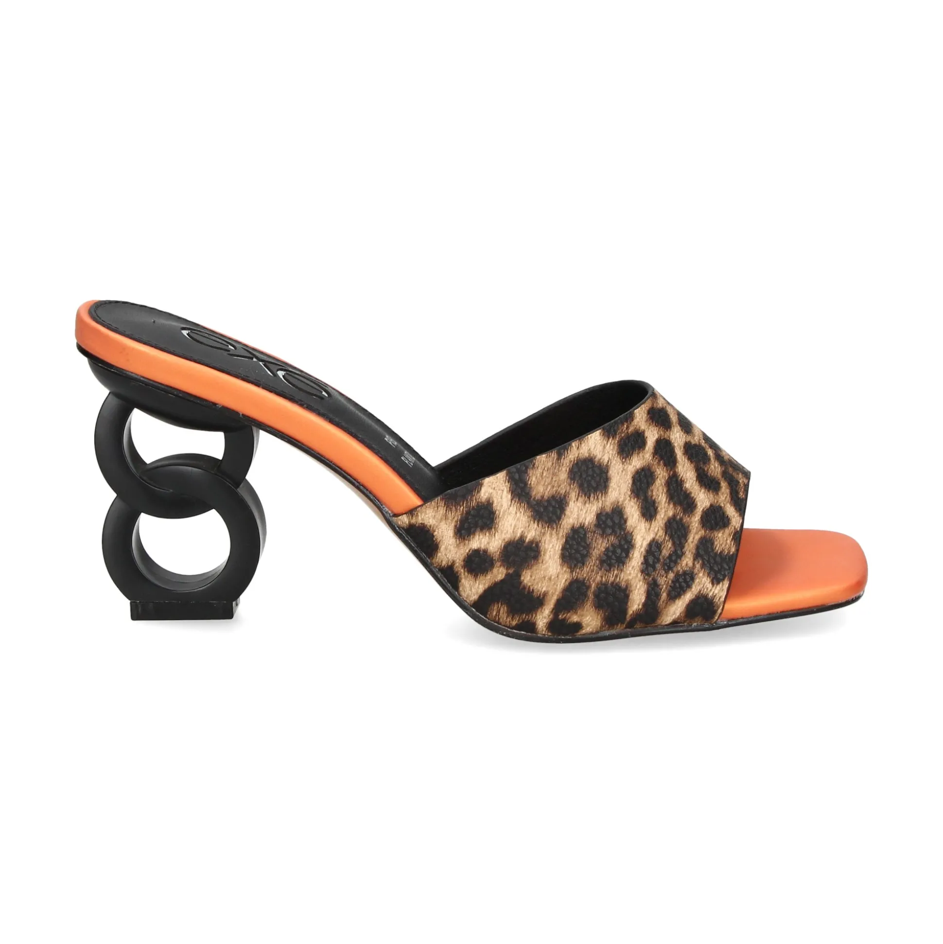 EXE Sandalias con tacón de Mujer LILIAN-160 LEOPARDO