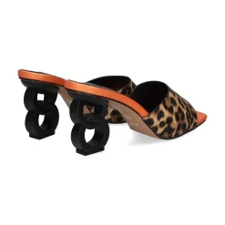 EXE Sandalias con tacón de Mujer LILIAN-160 LEOPARDO