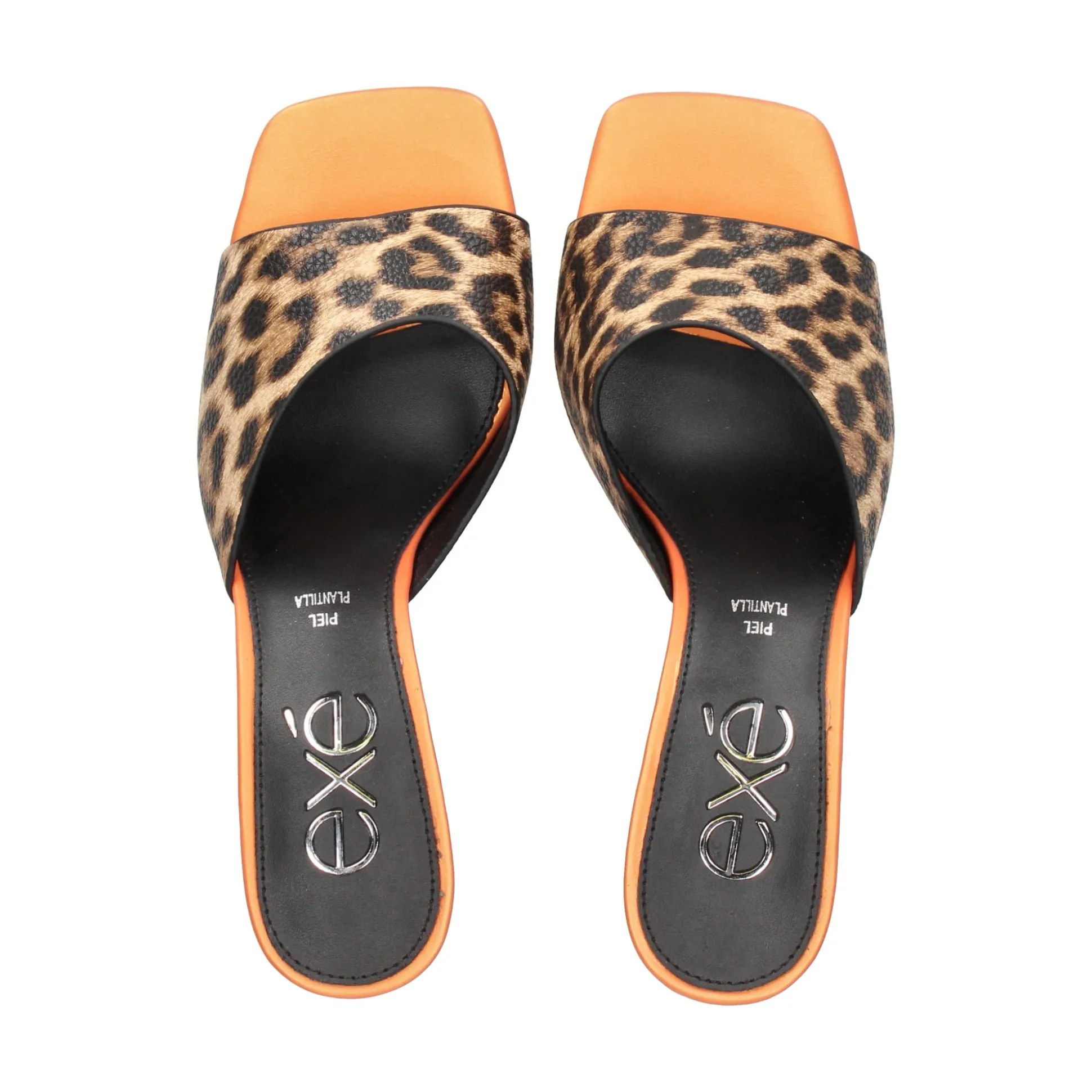 EXE Sandalias con tacón de Mujer LILIAN-160 LEOPARDO